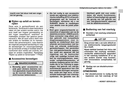 2025 Subaru Forester Bedienungsanleitung | Niederländisch