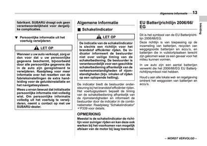 2025 Subaru Forester Bedienungsanleitung | Niederländisch