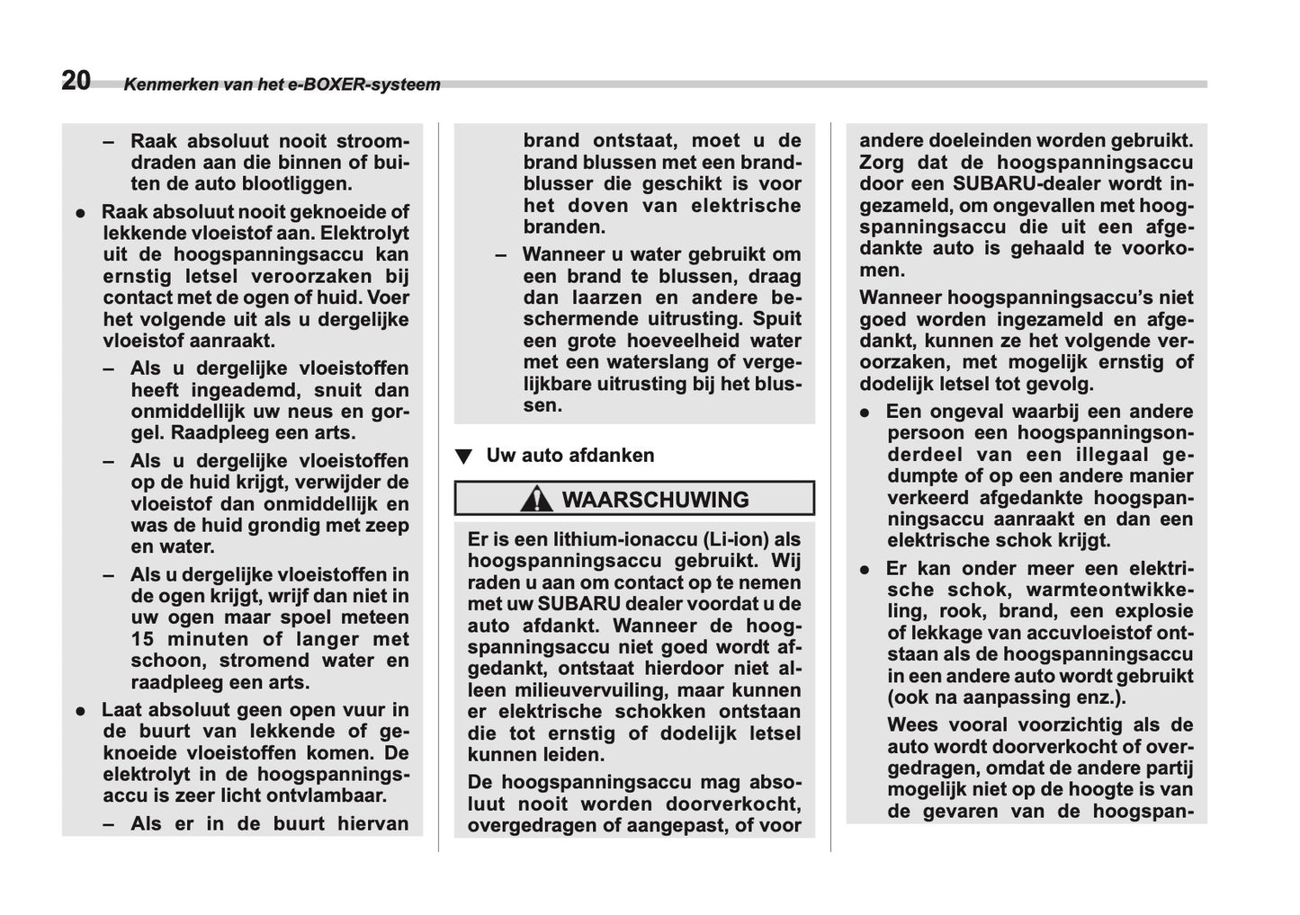 2025 Subaru Forester Bedienungsanleitung | Niederländisch
