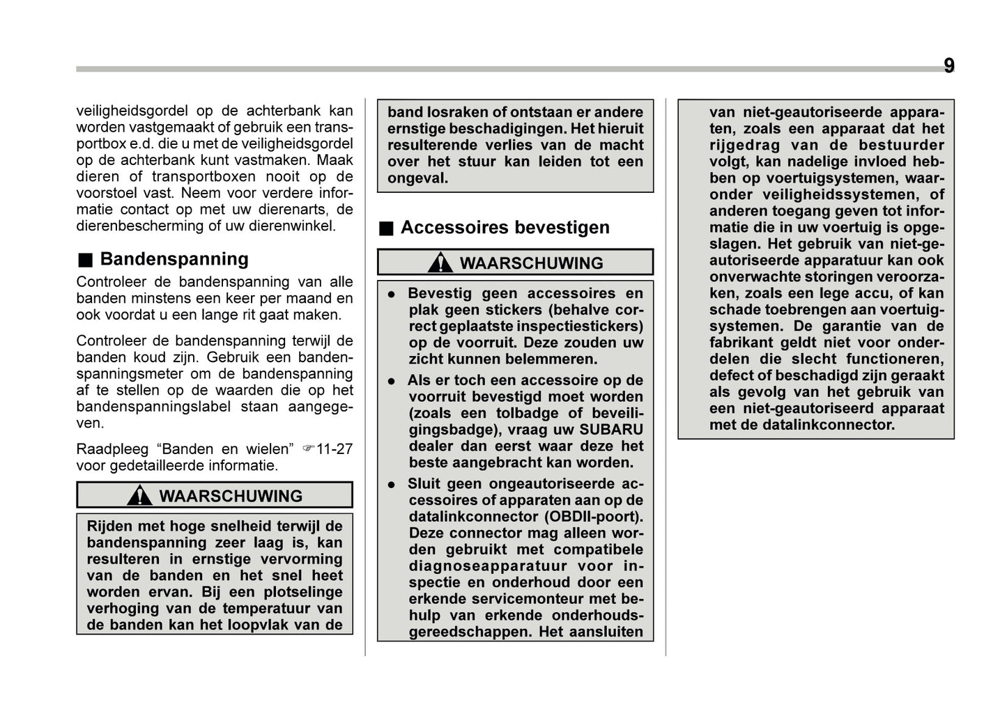 2024 Subaru XV e-BOXER Owner's Manual | Dutch