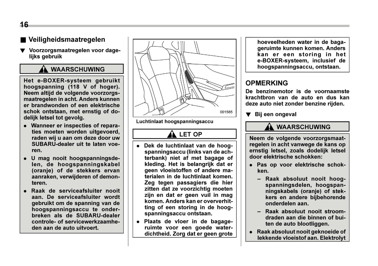 2024 Subaru XV e-BOXER Owner's Manual | Dutch