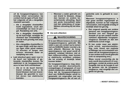2024 Subaru XV e-BOXER Owner's Manual | Dutch