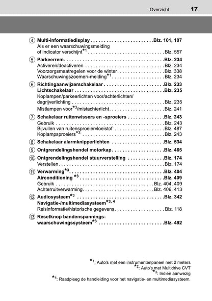 2016-2017 Toyota Auris Hybrid Touring Sports Gebruikershandleiding | Nederlands