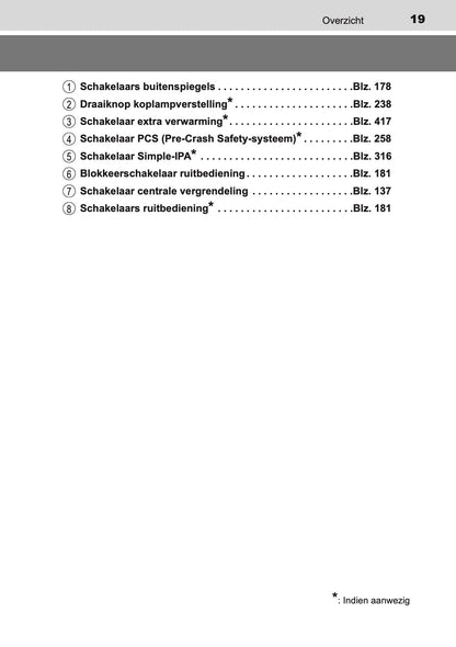 2016-2017 Toyota Auris Hybrid Touring Sports Gebruikershandleiding | Nederlands