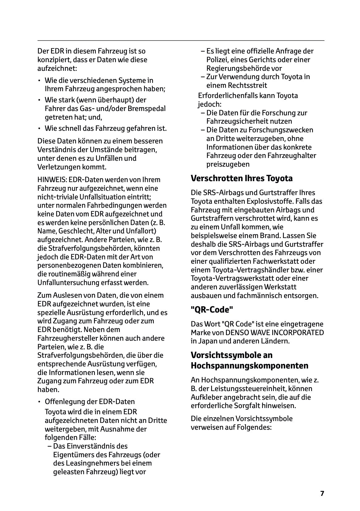 2025-2026 Toyota Aygo X Bedienungsanleitung | Deutsch