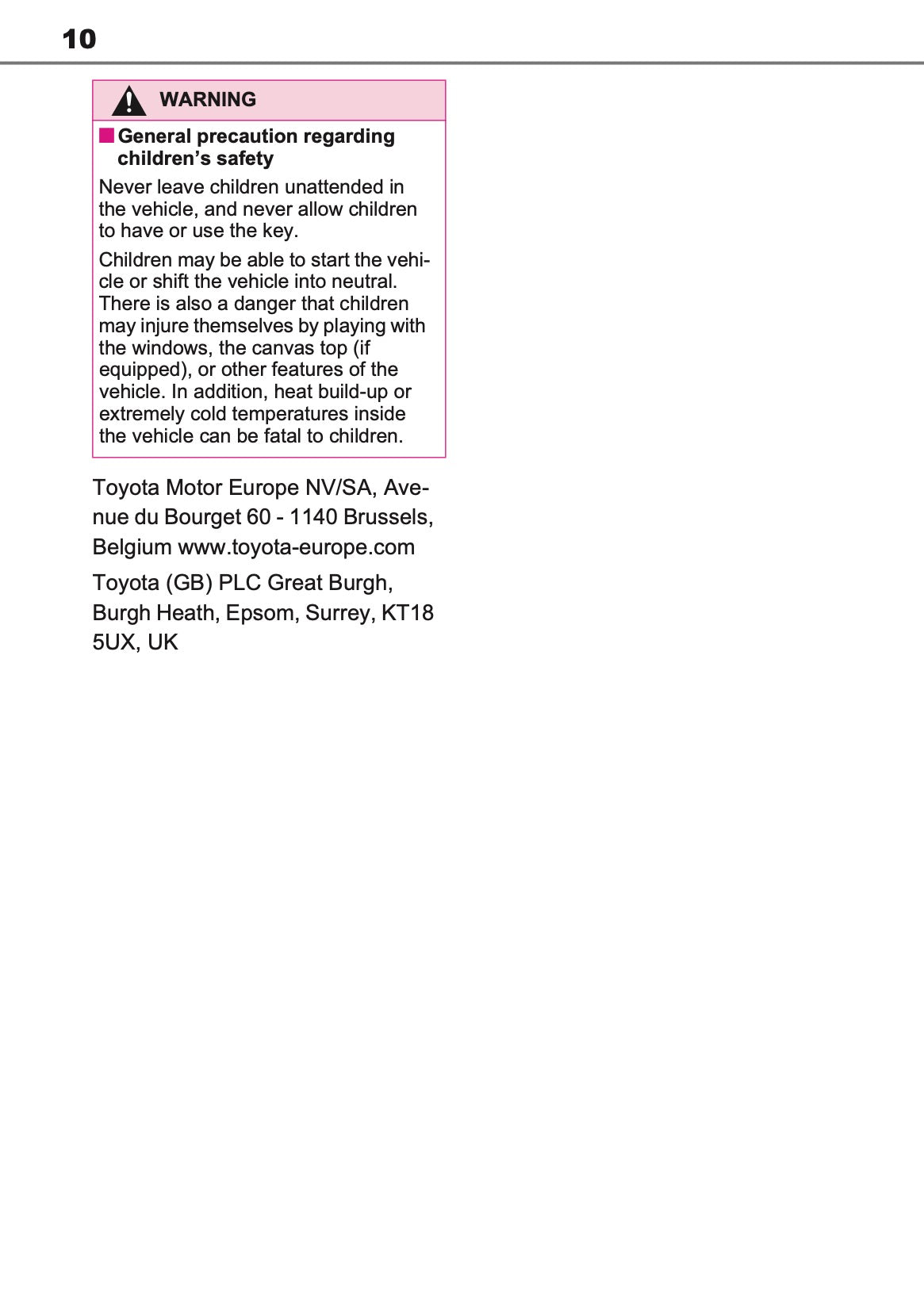 2025-2026 Toyota Aygo X Owner's Manual | English