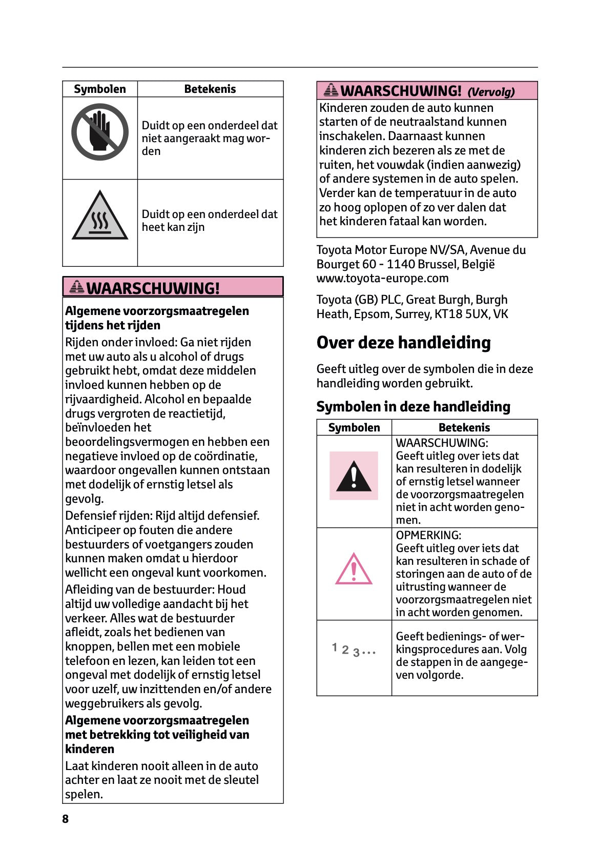 2025-2026 Toyota Aygo X Gebruikershandleiding | Nederlands