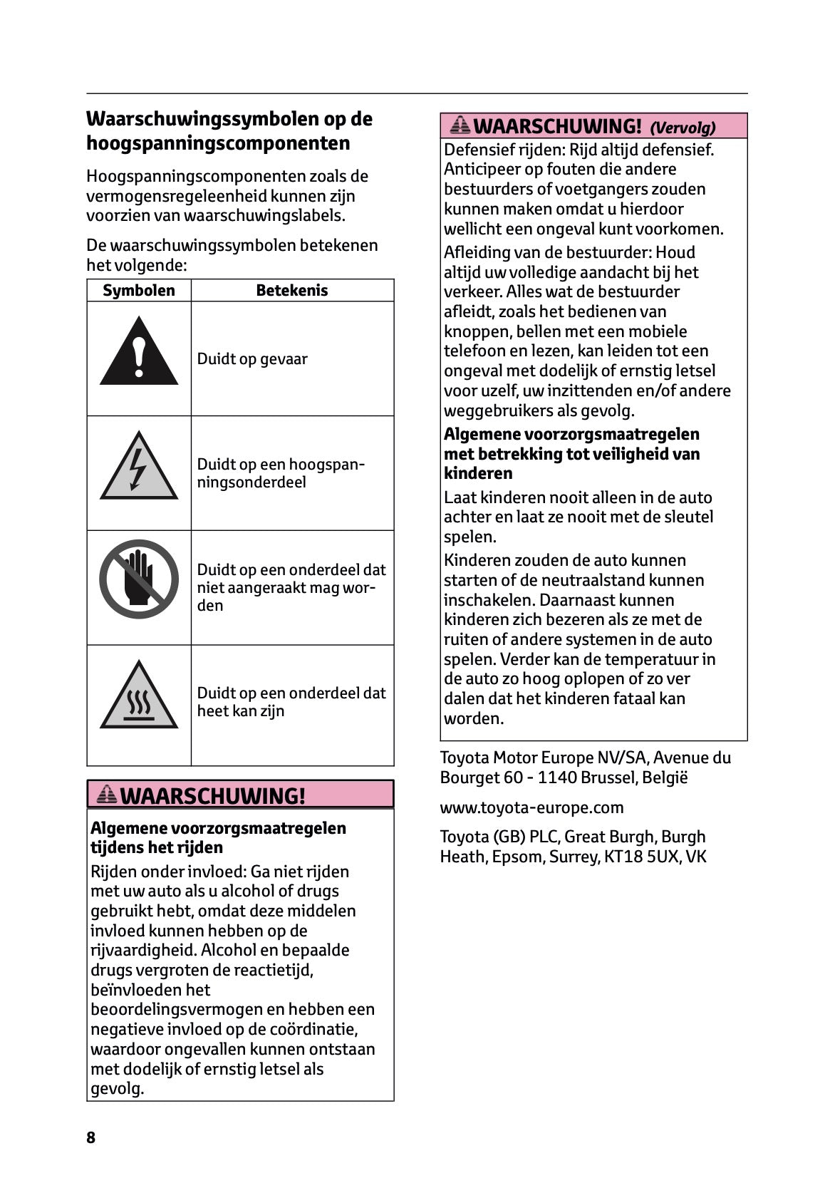 2025 Toyota bZ4X Gebruikershandleiding | Nederlands