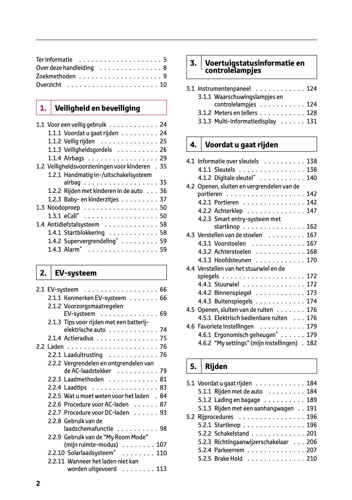 2024-2025 Toyota bZ4x Gebruikershandleiding | Nederlands