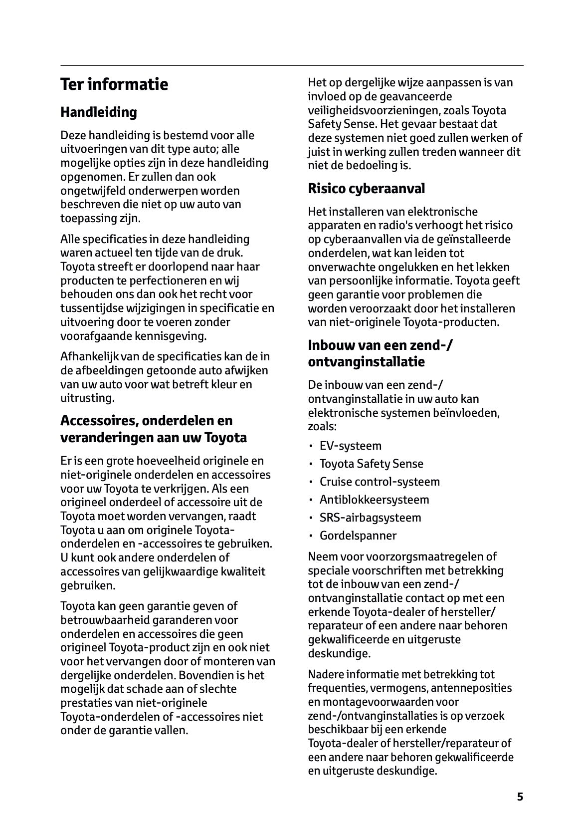 2024-2025 Toyota bZ4x Gebruikershandleiding | Nederlands