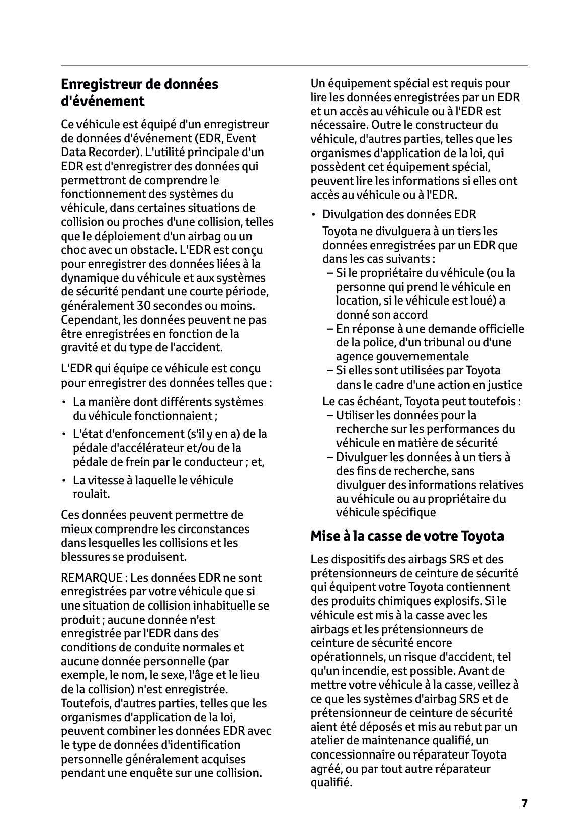 2023-2024 Toyota C-HR Hybrid Owner's Manual | French