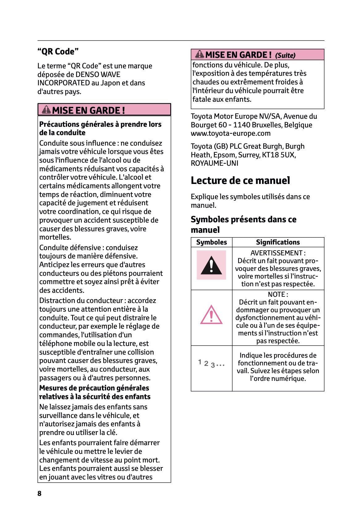 2024-2025 Toyota C-HR Plug-in-Hybrid Owner's Manual | French