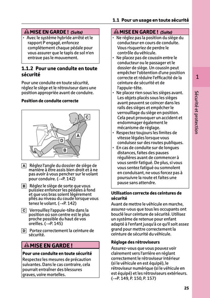 2024-2025 Toyota C-HR Hybrid Owner's Manual | French