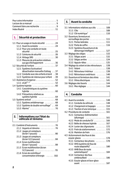 2025 Toyota Corolla Cross Hybrid Owner's Manual | French