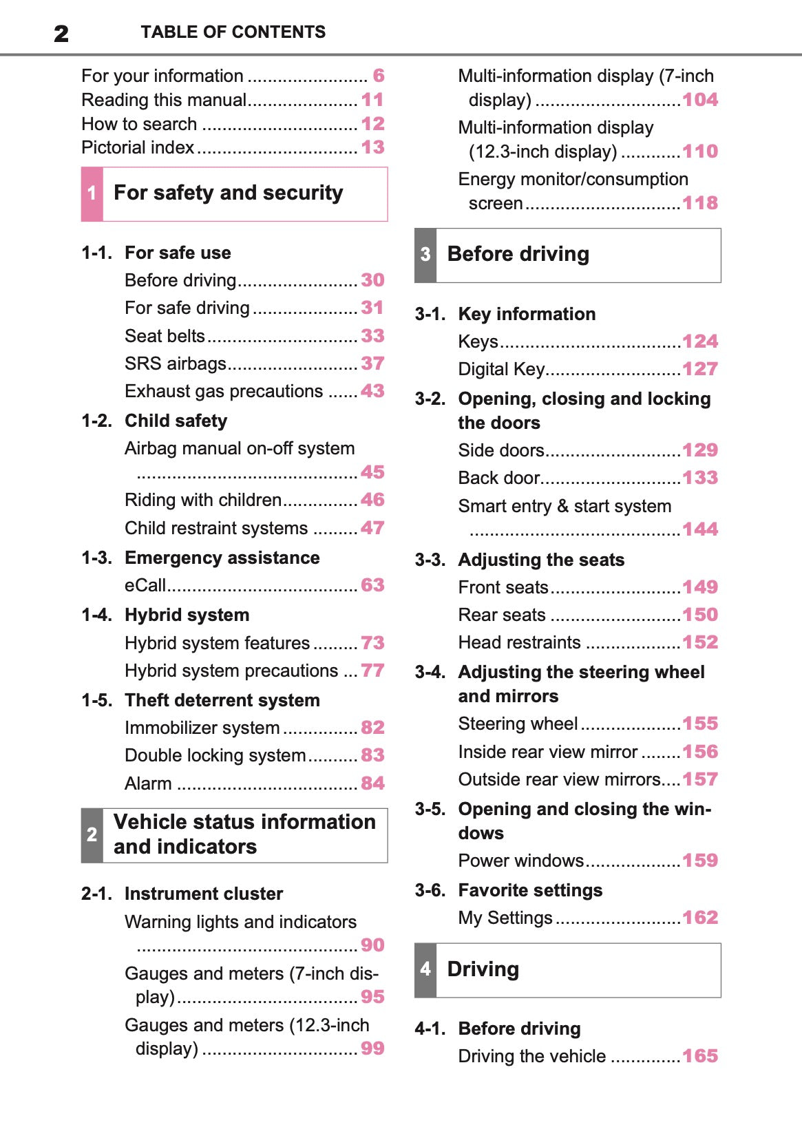 2025 Toyota Corolla Cross Hybrid Owner's Manual | English
