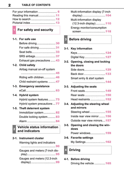 2025 Toyota Corolla Cross Hybrid Owner's Manual | English
