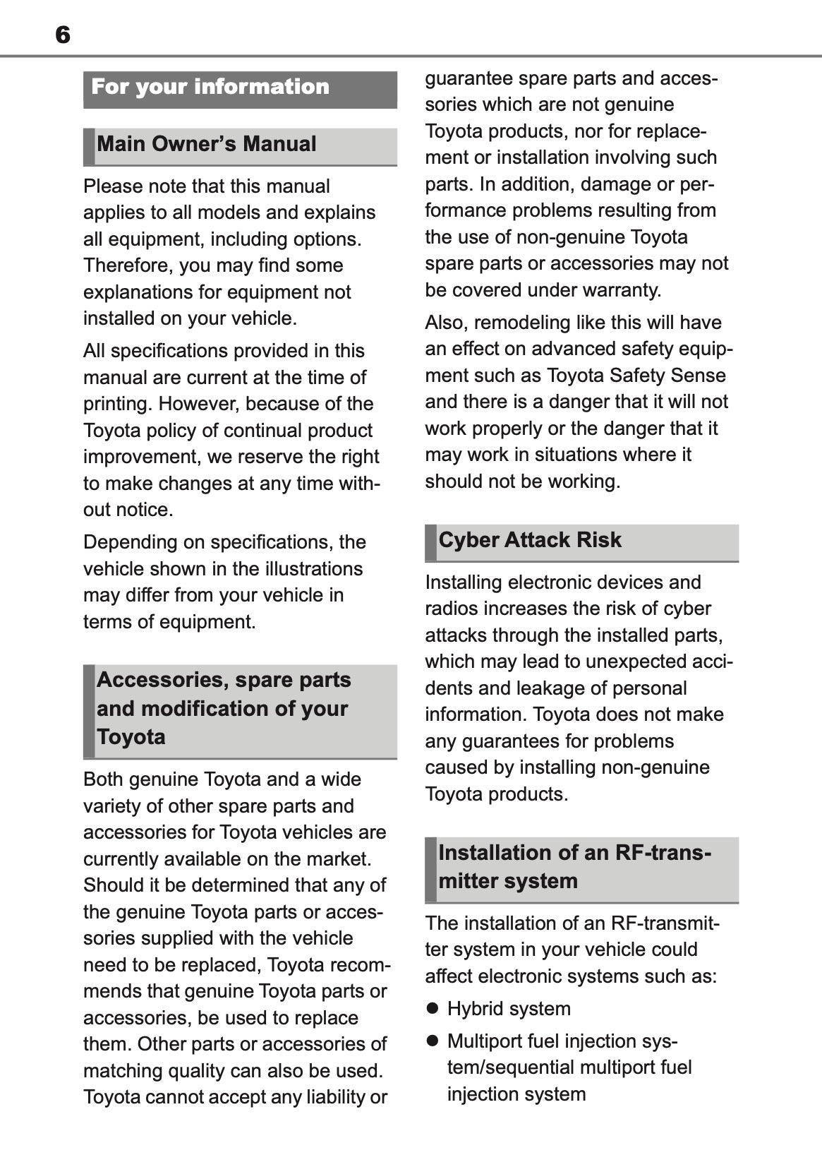 2025 Toyota Corolla Cross Hybrid Owner's Manual | English