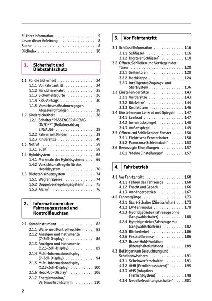 2025 Toyota Corolla Hybrid Hatchback/Touring Sports Bedienungsanleitung | Deutsch