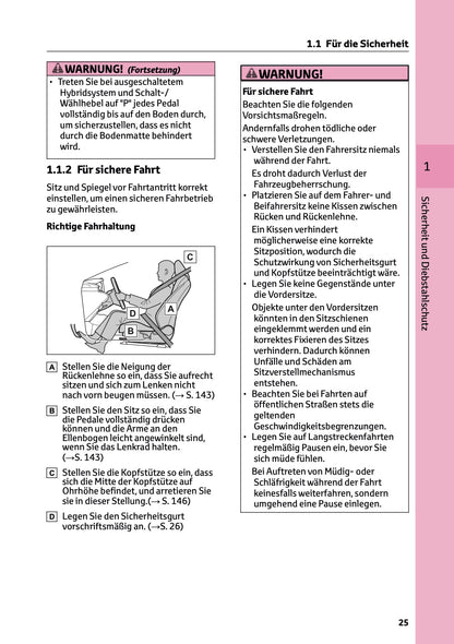 2025 Toyota Corolla Hybrid Hatchback/Touring Sports Bedienungsanleitung | Deutsch