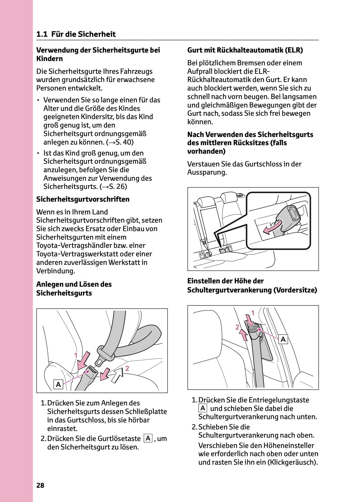 2025 Toyota Corolla Hybrid Hatchback/Touring Sports Bedienungsanleitung | Deutsch