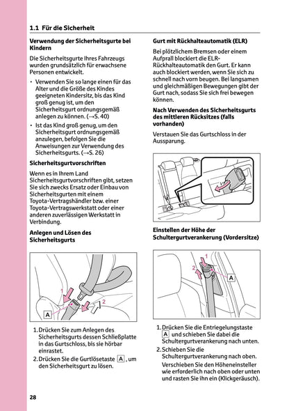 2025 Toyota Corolla Hybrid Hatchback/Touring Sports Bedienungsanleitung | Deutsch