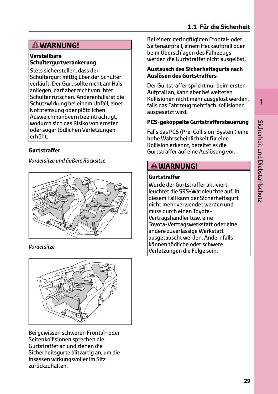 2025 Toyota Corolla Hybrid Hatchback/Touring Sports Bedienungsanleitung | Deutsch