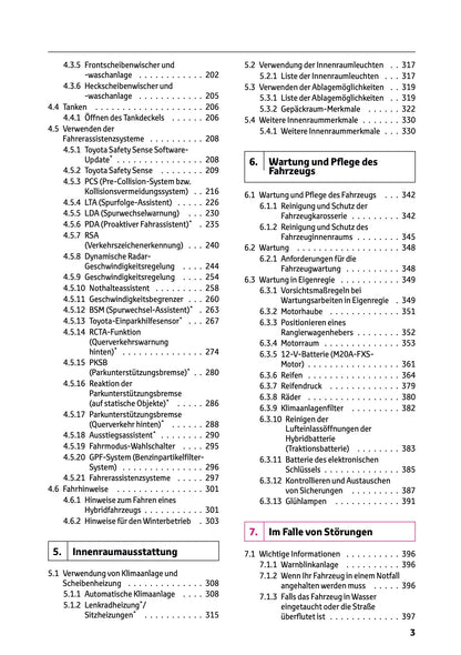 2025 Toyota Corolla Hybrid Hatchback/Touring Sports Bedienungsanleitung | Deutsch