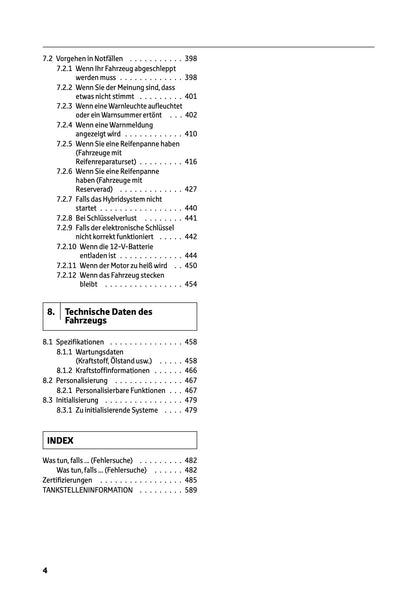 2025 Toyota Corolla Hybrid Hatchback/Touring Sports Bedienungsanleitung | Deutsch