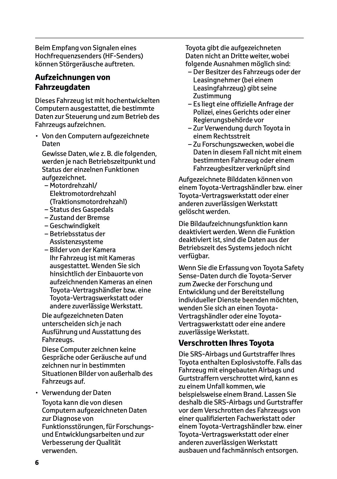 2025 Toyota Corolla Hybrid Hatchback/Touring Sports Bedienungsanleitung | Deutsch