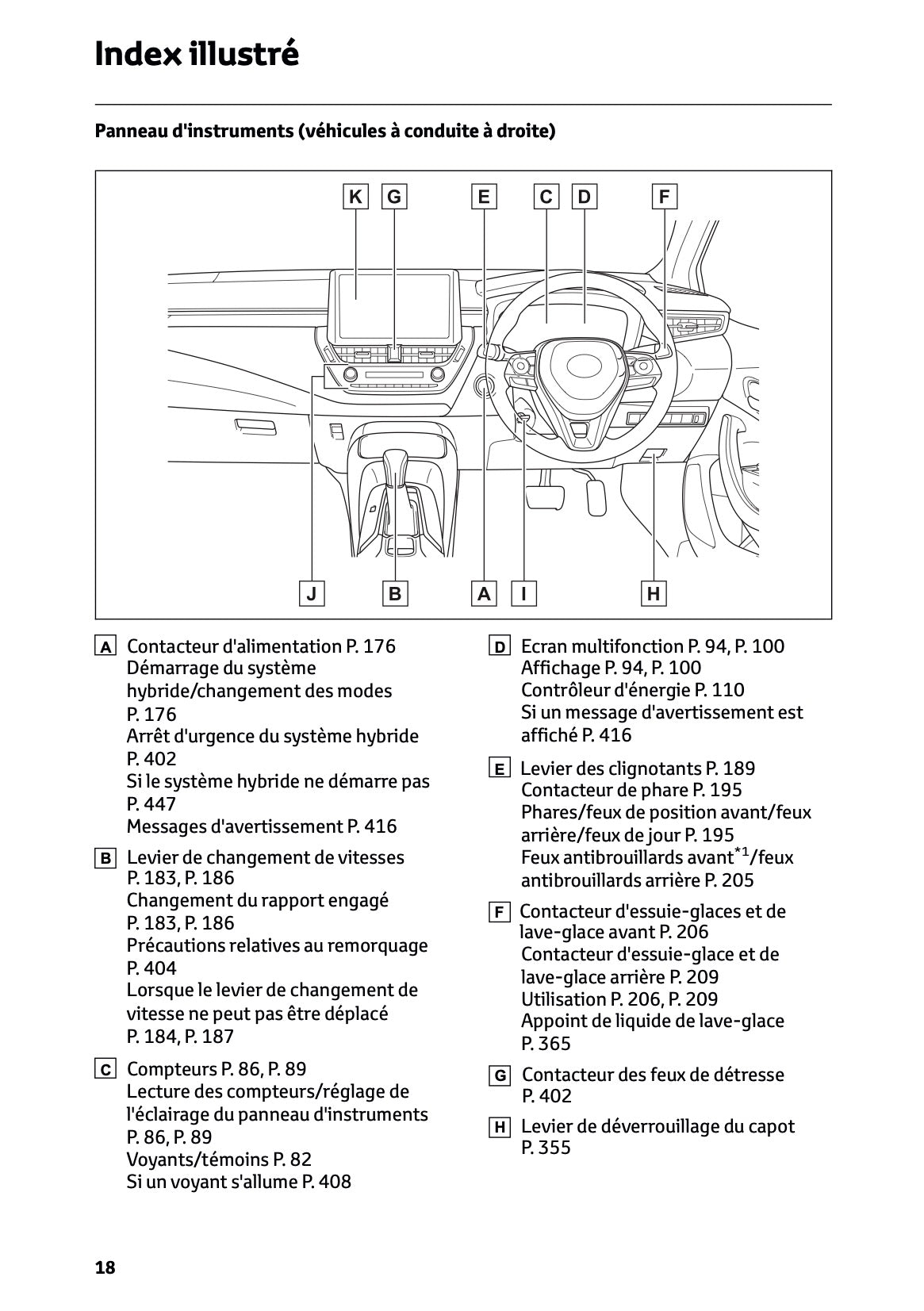 2025 Toyota Corolla Hybrid Hatchback/Touring Sports Manuel du propriétaire | Français