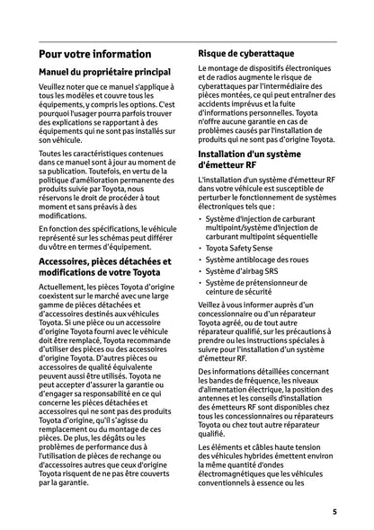 2025 Toyota Corolla Hybrid Hatchback/Touring Sports Manuel du propriétaire | Français