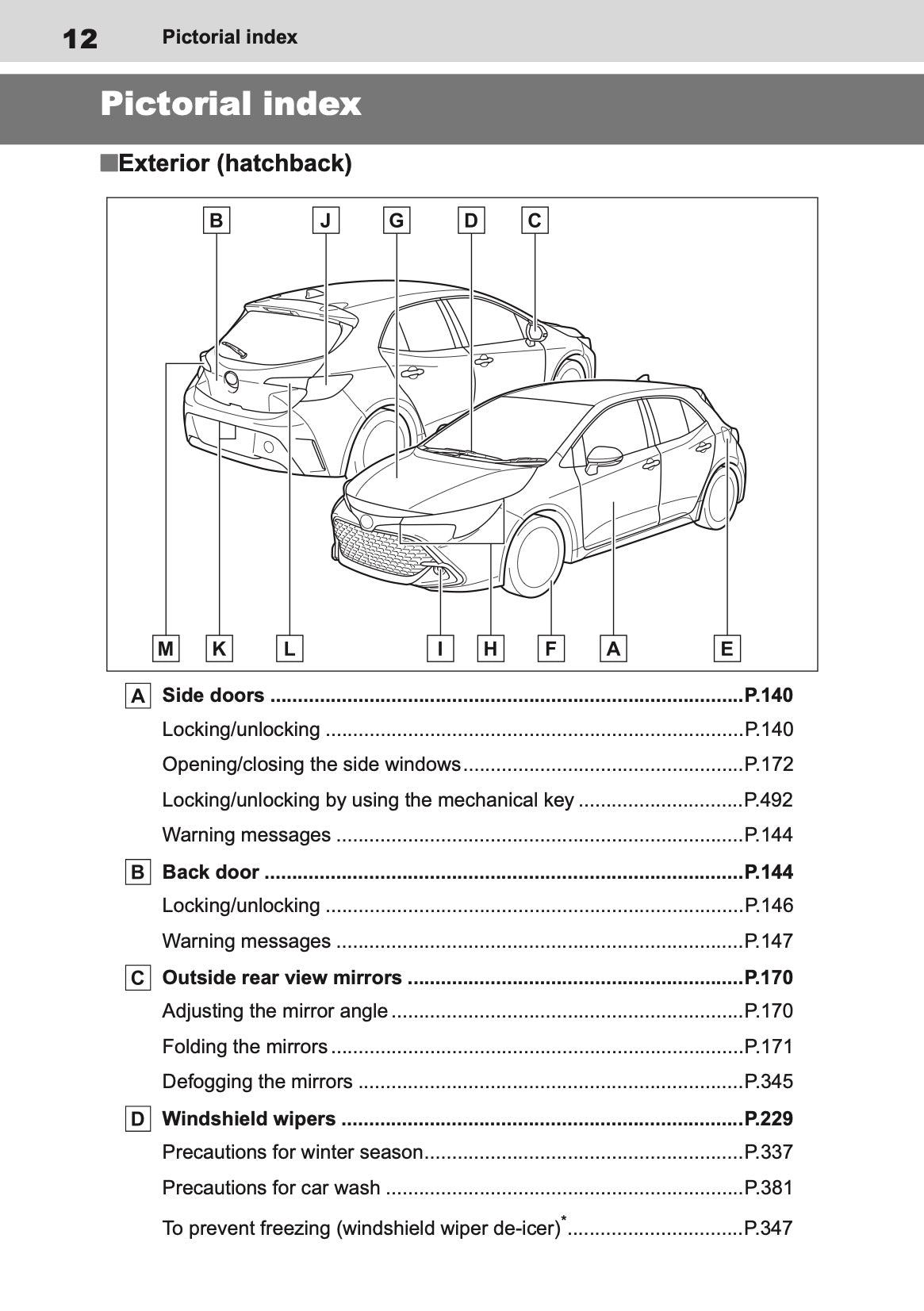 2025 Toyota Corolla Hybrid Hatchback/Touring Sports Owner's Manual | English