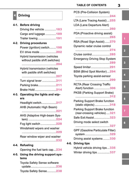 2025 Toyota Corolla Hybrid Hatchback/Touring Sports Owner's Manual | English