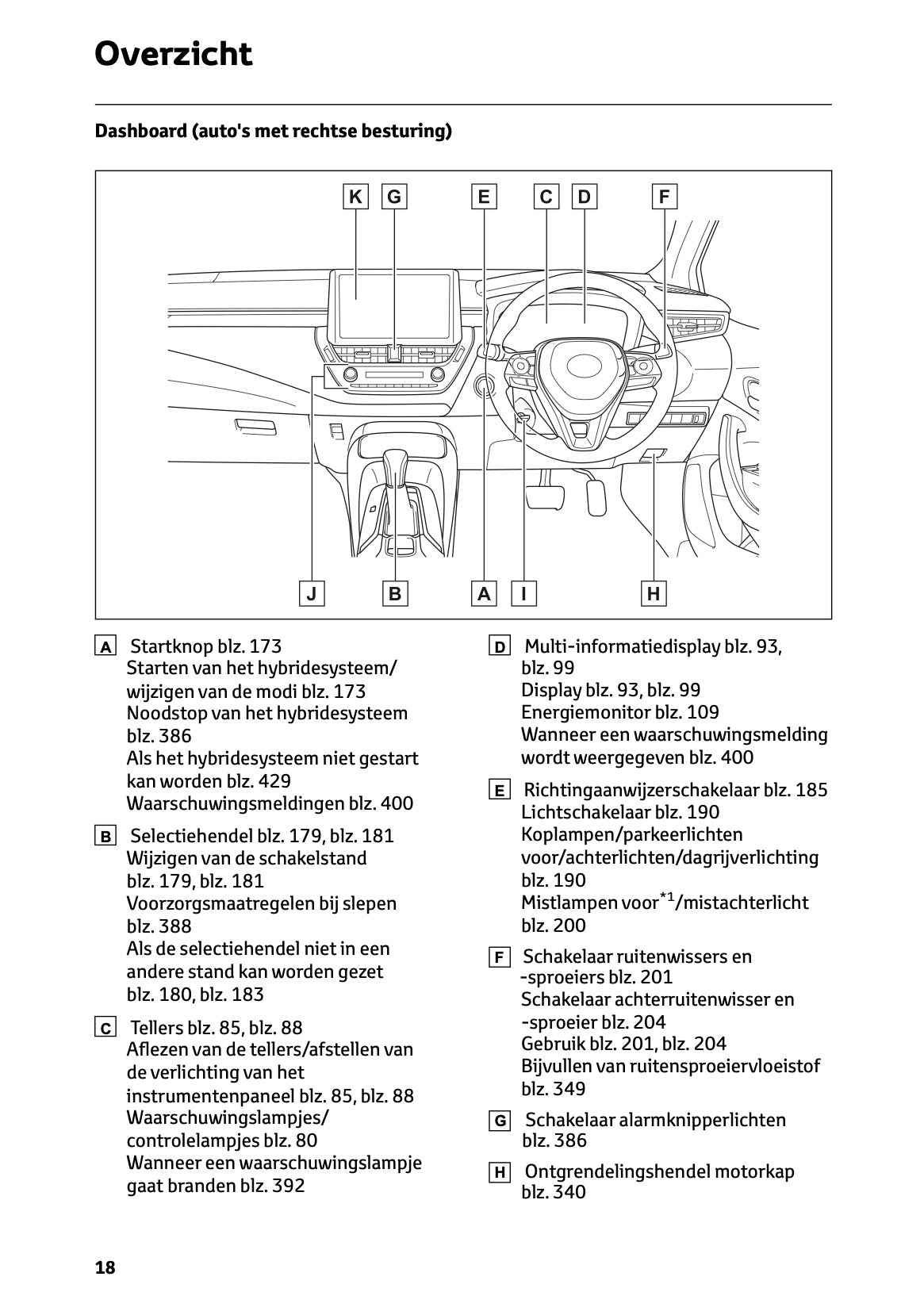 2023 Toyota Corolla Hybrid Hatchback/Touring Sports Gebruikershandleiding | Nederlands