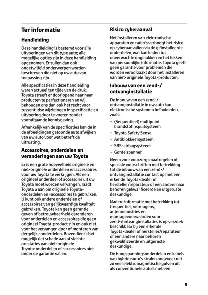 2023 Toyota Corolla Hybrid Hatchback/Touring Sports Gebruikershandleiding | Nederlands