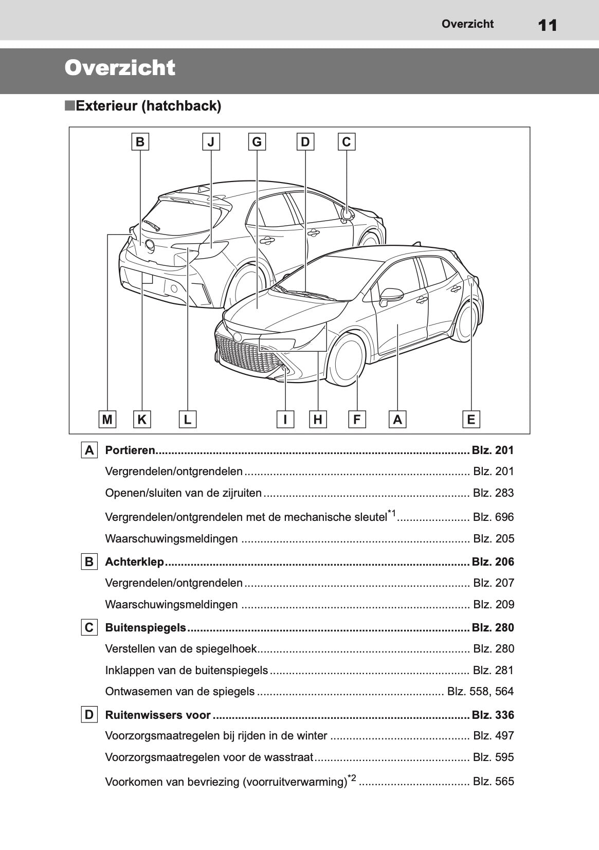 2020-2022 Toyota Corolla Hatchback/Touring Sports Owner's Manual | Dutch
