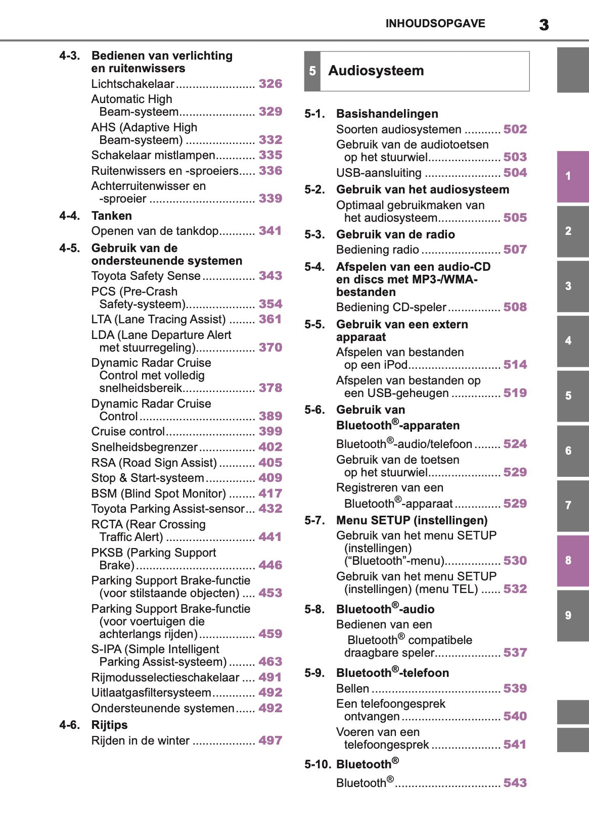 2020-2022 Toyota Corolla Hatchback/Touring Sports Owner's Manual | Dutch