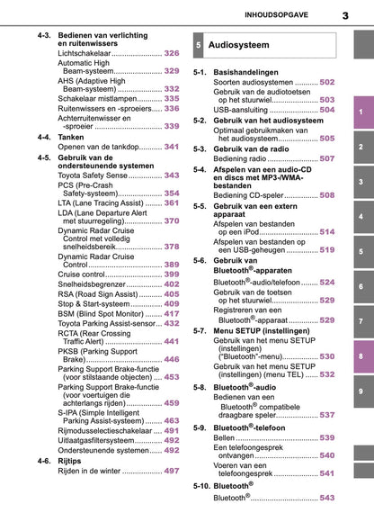 2020-2022 Toyota Corolla Hatchback/Touring Sports Owner's Manual | Dutch