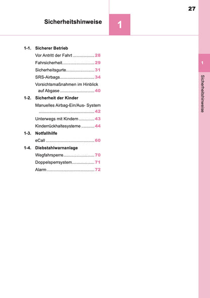 2024-2025 Toyota GR Yaris Owner's Manual | German