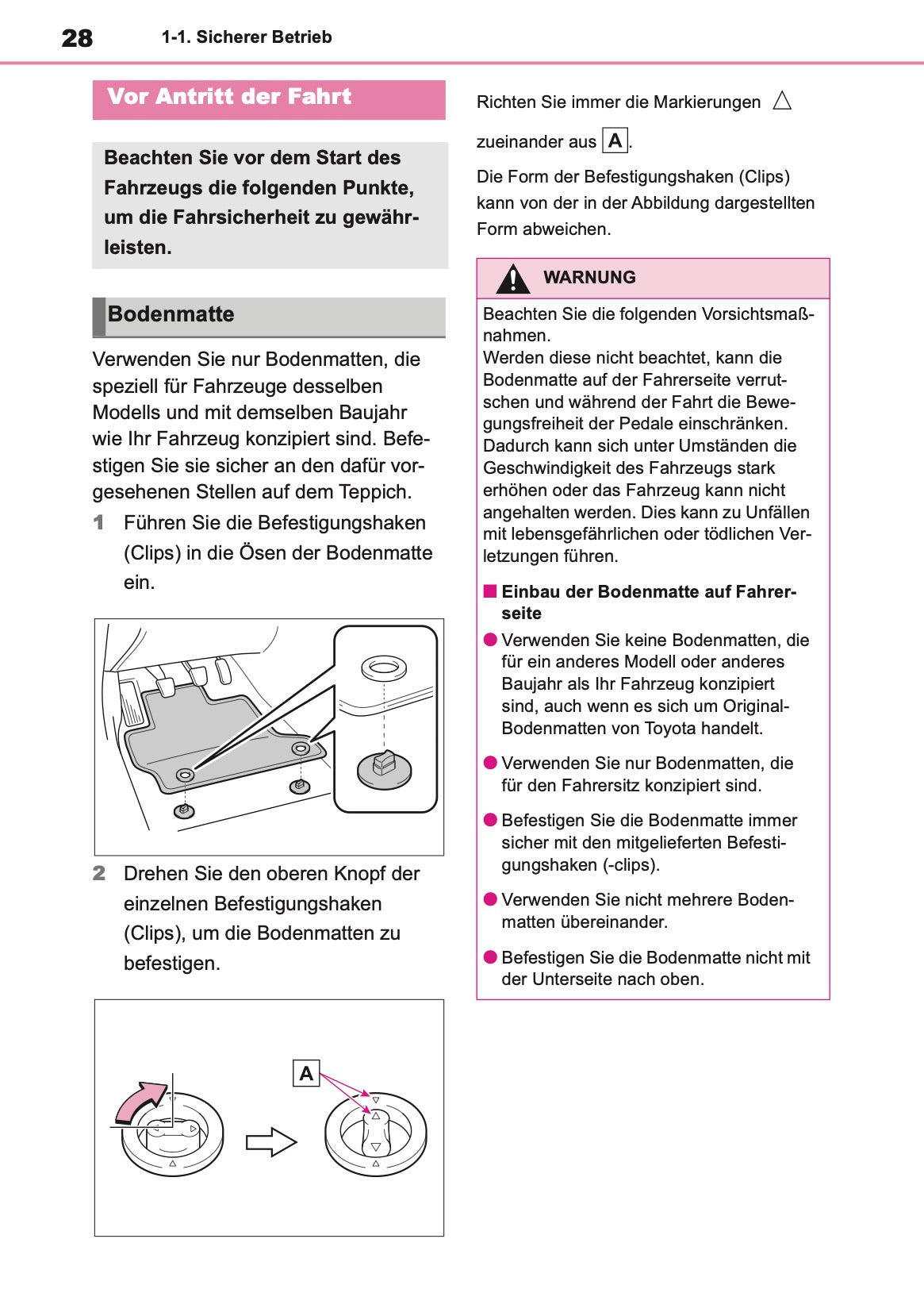 2024-2025 Toyota GR Yaris Owner's Manual | German
