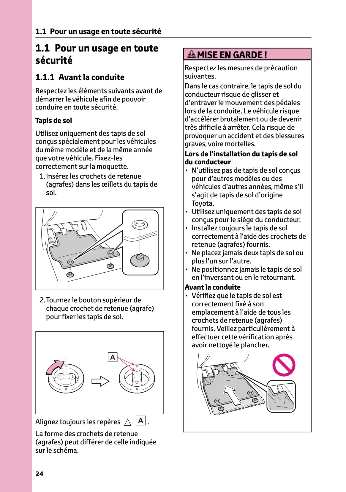 2024-2025 Toyota GR Yaris Owner's Manual | French