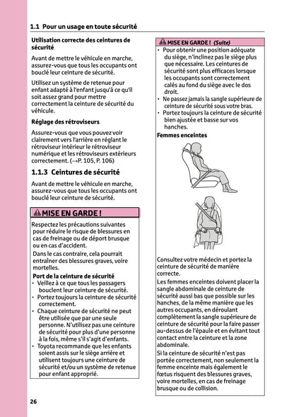 2024-2025 Toyota GR Yaris Owner's Manual | French