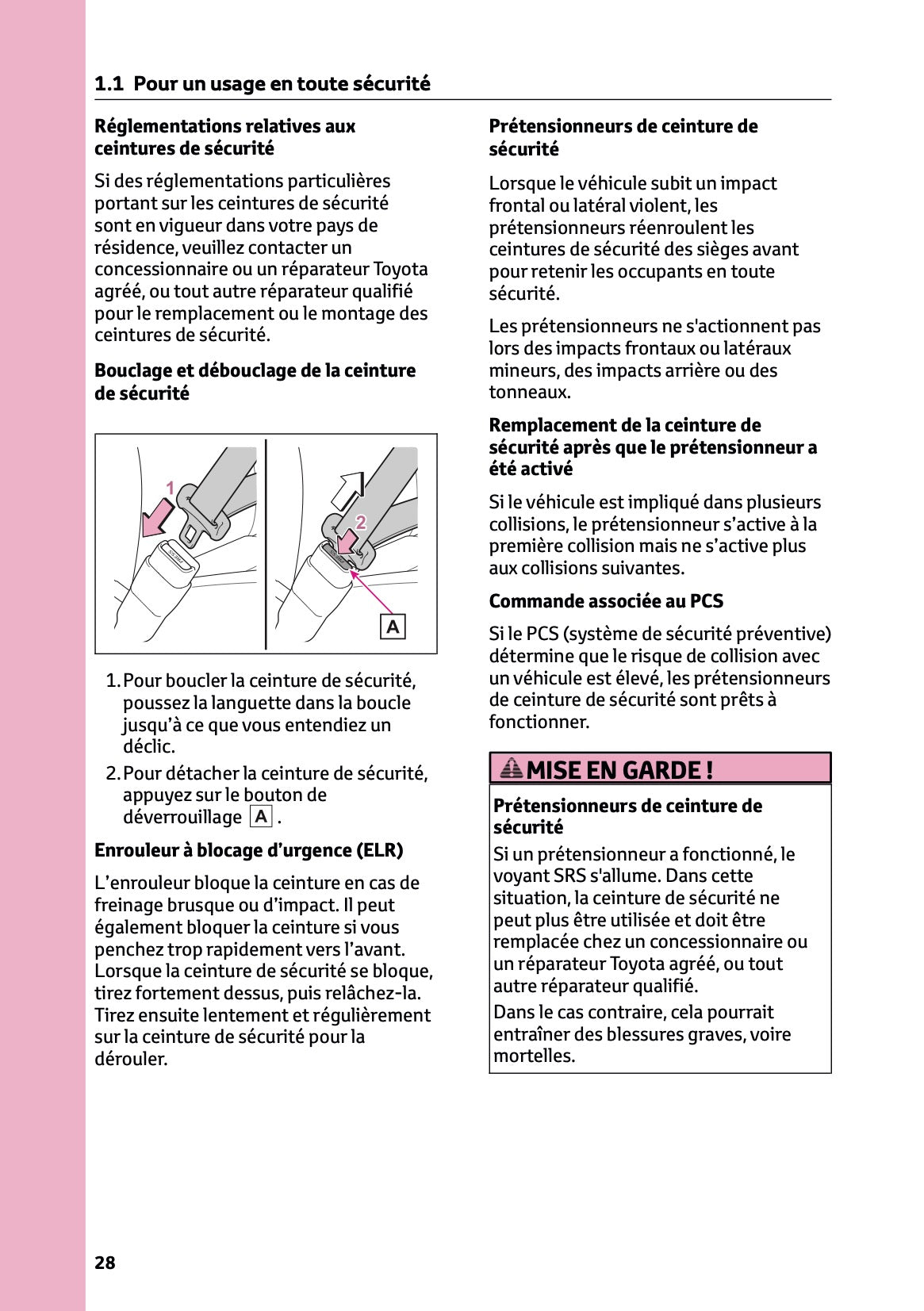 2024-2025 Toyota GR Yaris Owner's Manual | French