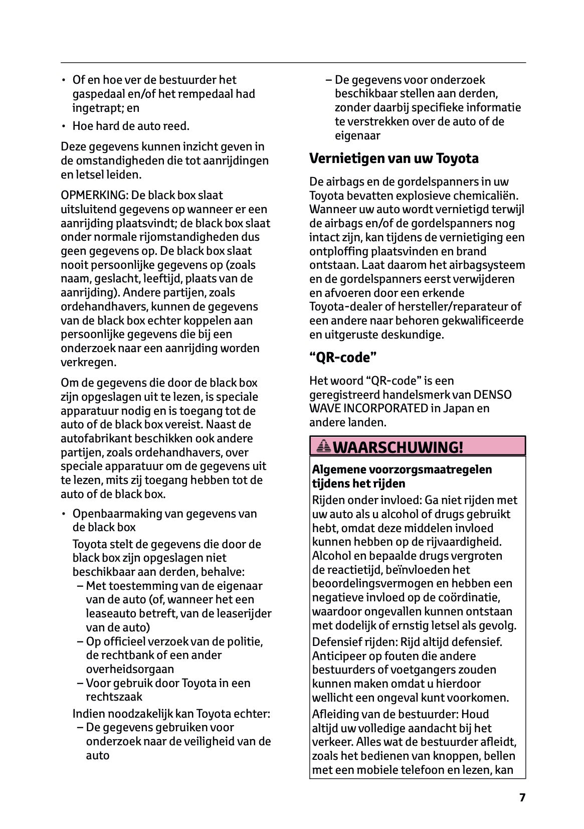 2024-2025 Toyota GR Yaris Gebruikershandleiding | Nederlands