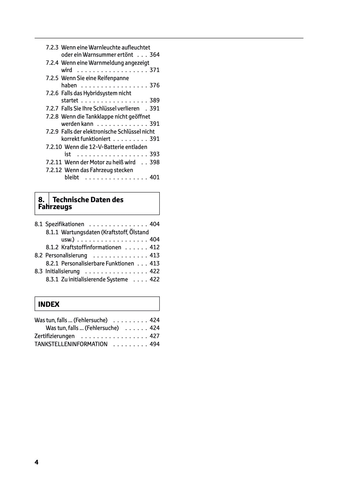 2024-2025 Toyota Highlander Hybrid Owner's Manual | German