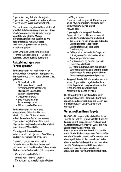 2024-2025 Toyota Highlander Hybrid Owner's Manual | German