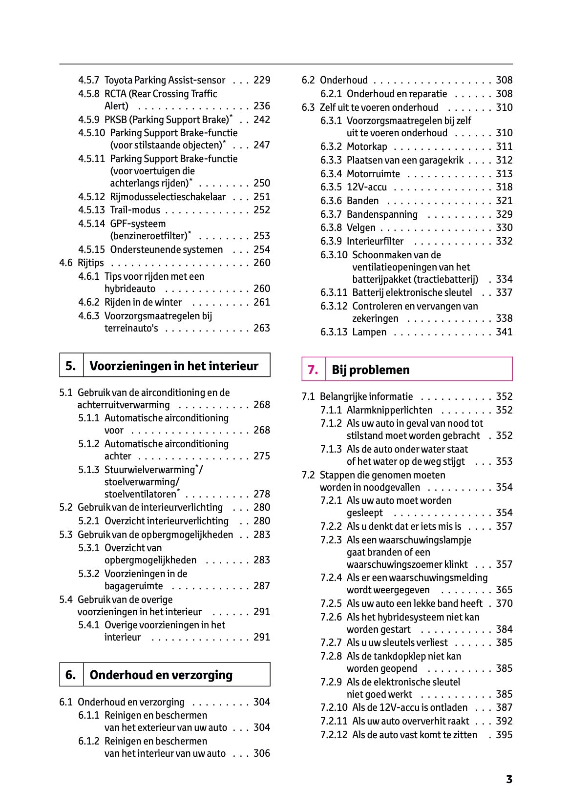 2024-2025 Toyota Highlander Hybrid Owner's Manual | Dutch