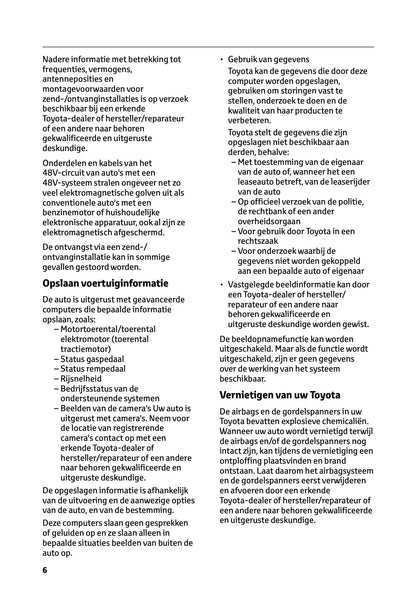 2024-2025 Toyota Hilux 48V Owner's Manual | Dutch