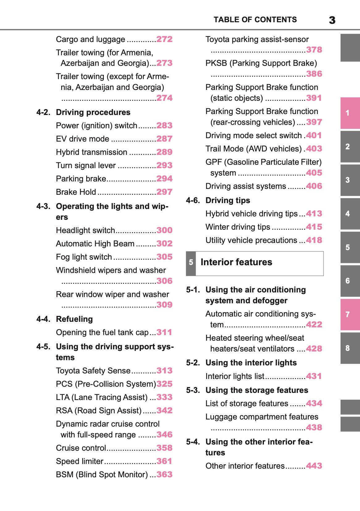 2019-2020 Toyota RAV4 Hybrid Owner's Manual | English