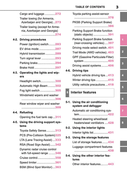 2019-2020 Toyota RAV4 Hybrid Owner's Manual | English